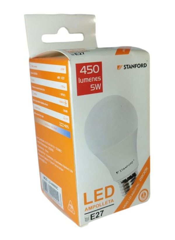 Ampolleta Led Clásica STANFORD (Cálida) 5W