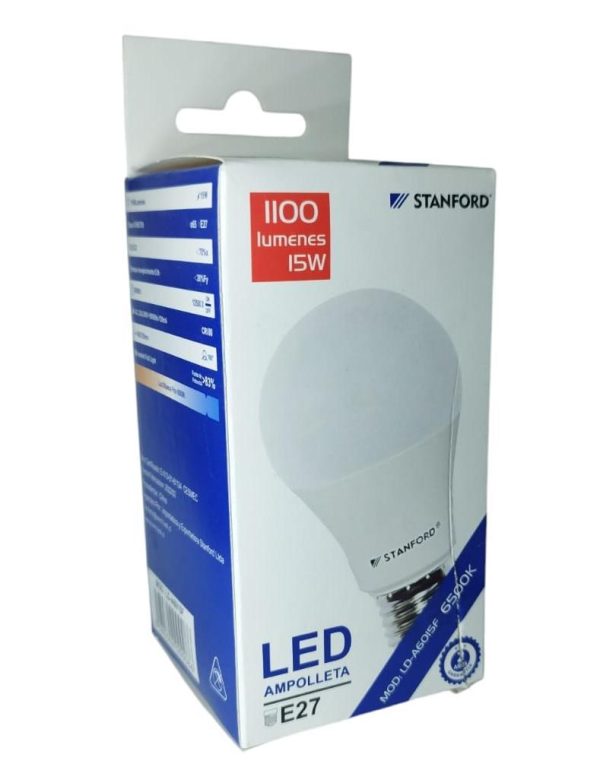 Ampolleta Led Clásica STANFORD (Fría) 15W