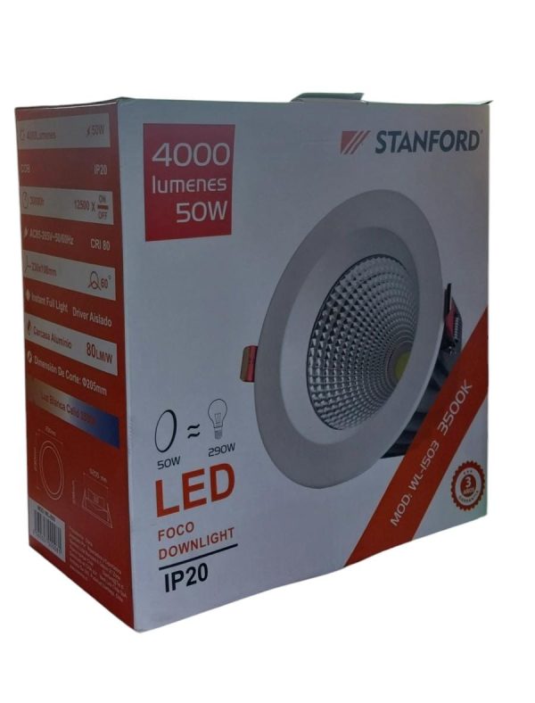 Foco Led Downlight retraido 50W 3500K