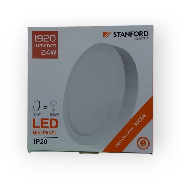 Panel Led Redondo Sobrepuesto STANFORD 3000K 24W